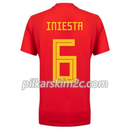 Koszulka Hiszpania A_Iniesta 6 Kobiet Główna Mistrzostwa Świata 2018 - Koszulki Piłkarskie